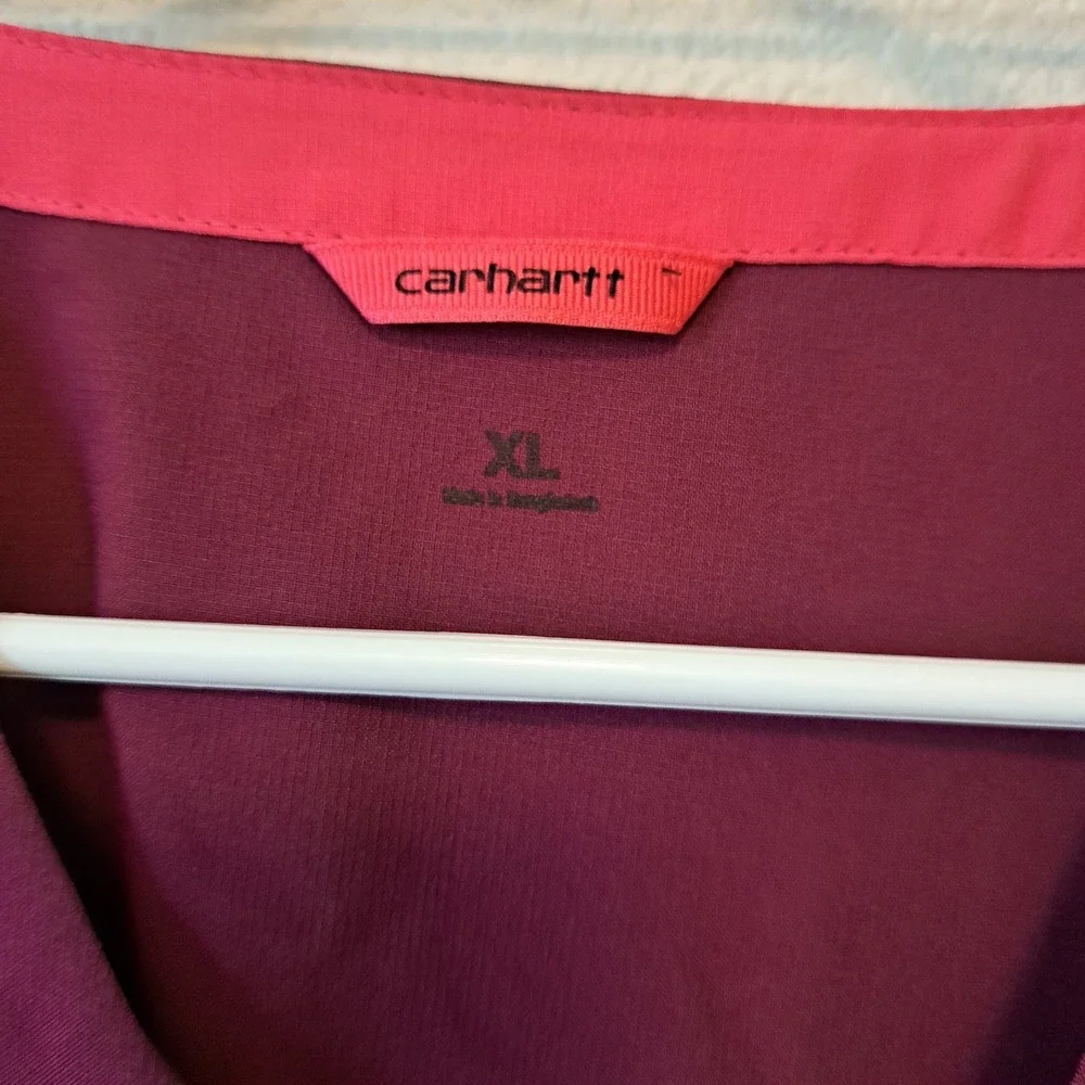 Carhartt Force Cross-Flex Scrub Set Burgundy Pink V-Neck Top Cargo Pants XL L